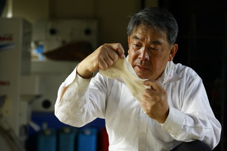 手作りの米ぬかソックスができた瞬間