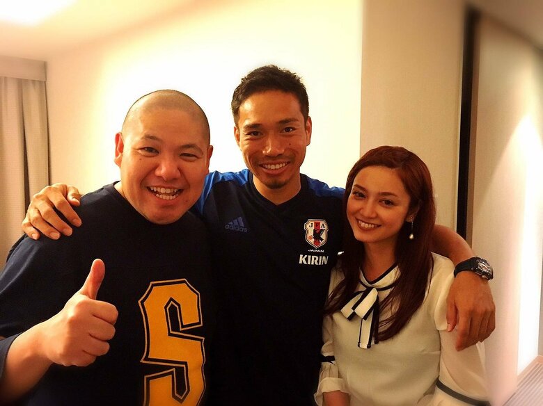 長友夫妻との貴重な3ショット