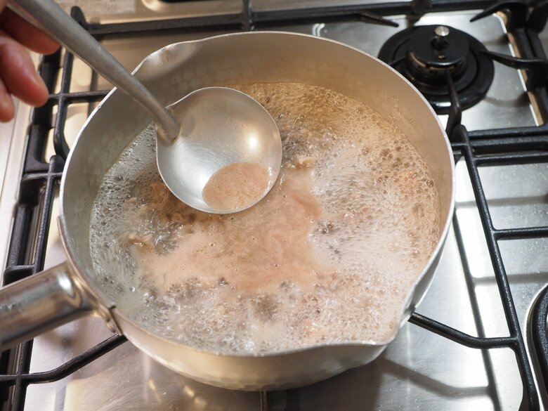 9・簡単にアクをすくうことができるように！