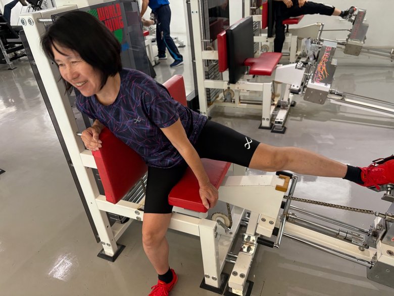 ランニングとともに筋トレも行い身体を鍛えている