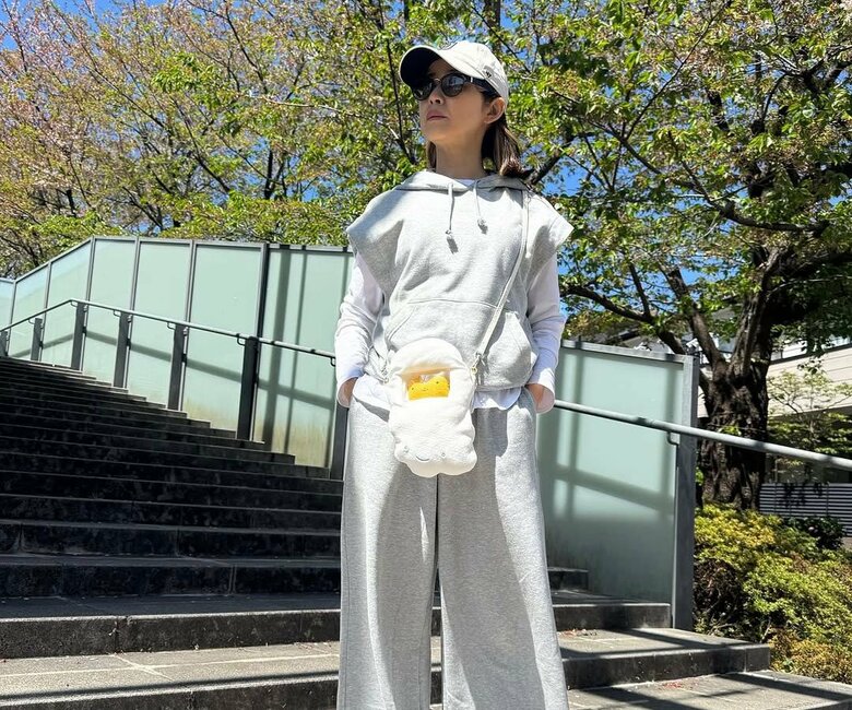 ぬいぐるみのモフ太郎と散歩