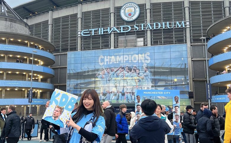 シティのホームスタジアム「エティハド」で現地観戦「楽しすぎて笑顔しか勝たん！」