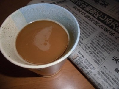 ▲朝の仕事が一段落した後のコーヒータイム。唯一のひとり時間です。