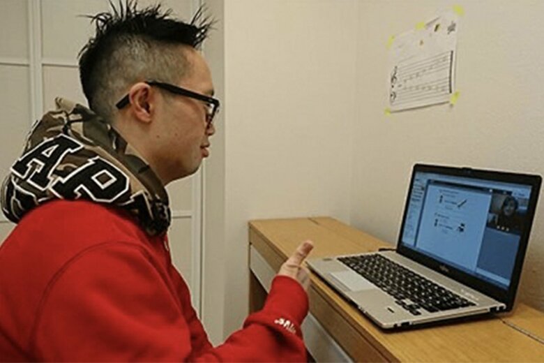 オンラインで英会話を勉強中