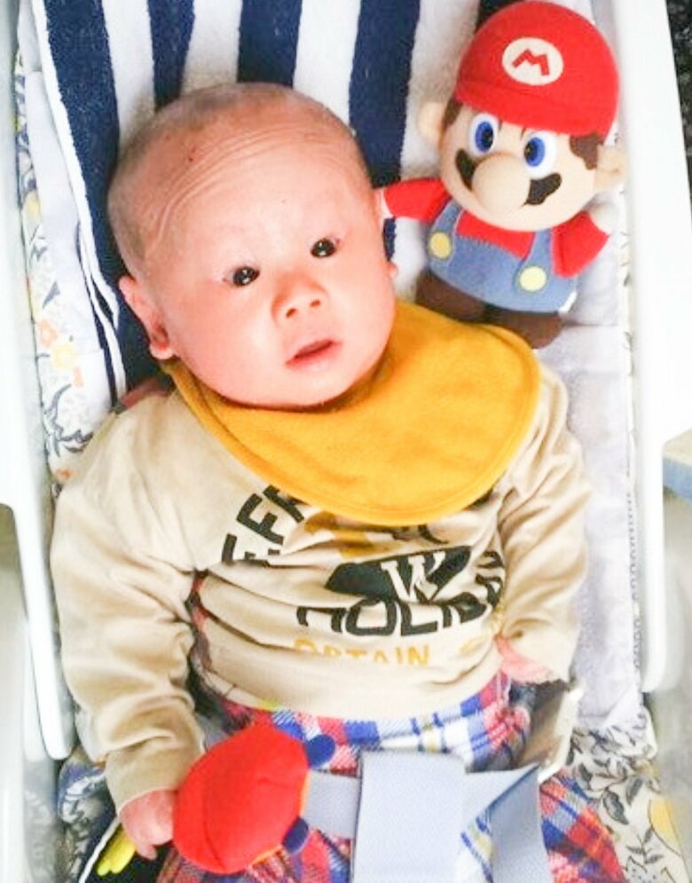 生後６か月のころの賀久くん 