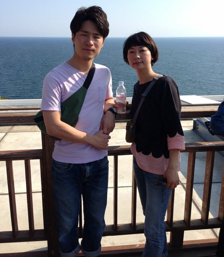2013年に荒木さんの兄夫妻と一緒に江ノ島に出かけたとき