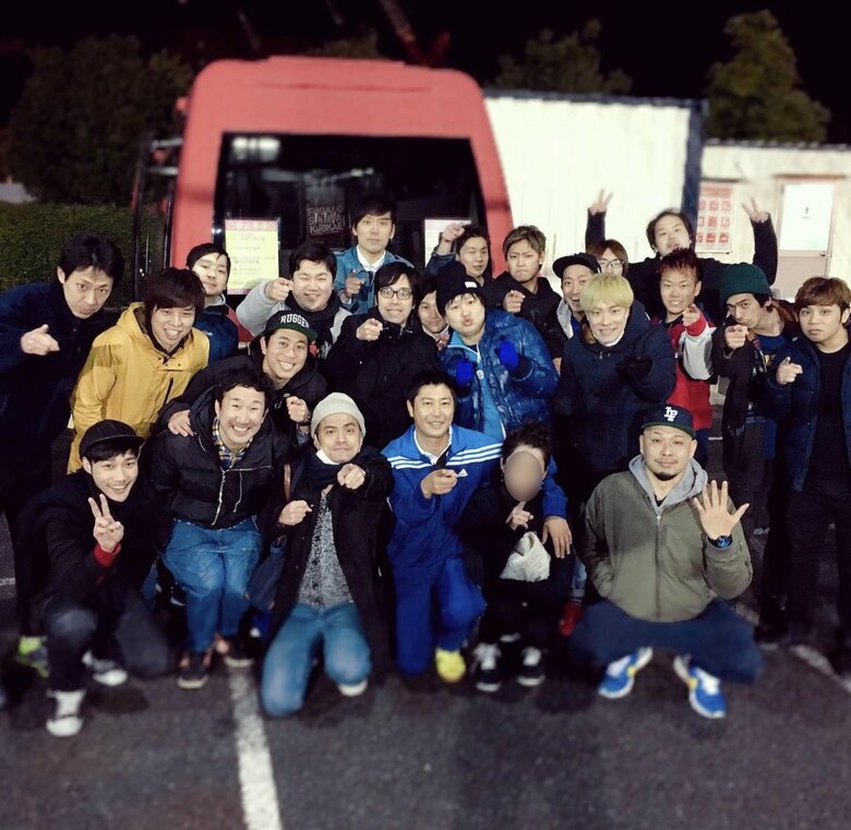 プロポーズのフラッシュモブに参加してくれた尾形軍団の皆さんと