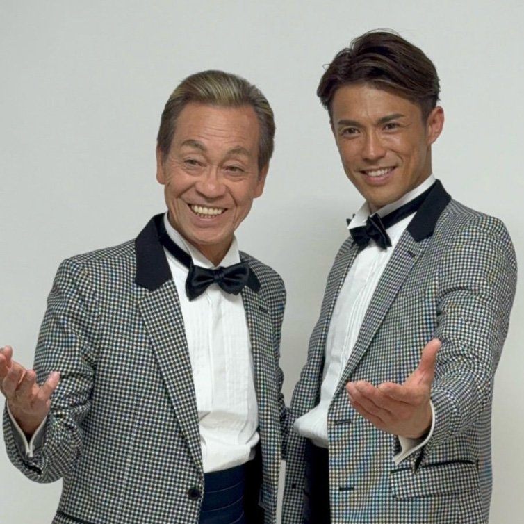 清水アキラさんと息子の良太郎さん
