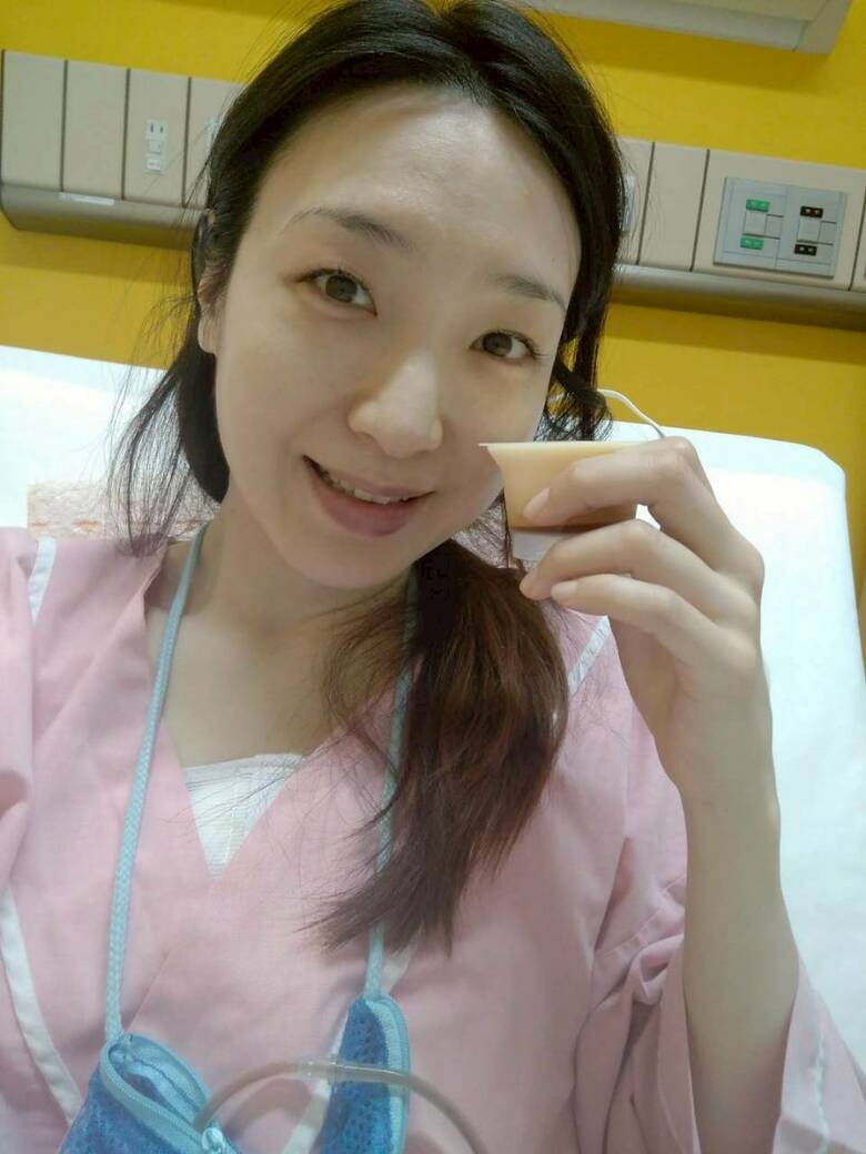 左胸全摘後。少し笑顔が戻ってきた