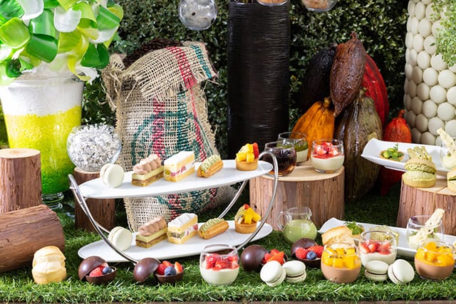 SDGsを意識したアフタヌーンティー「森のグリーンアフタヌーンティー」　写真提供／グランド ハイアット 東京