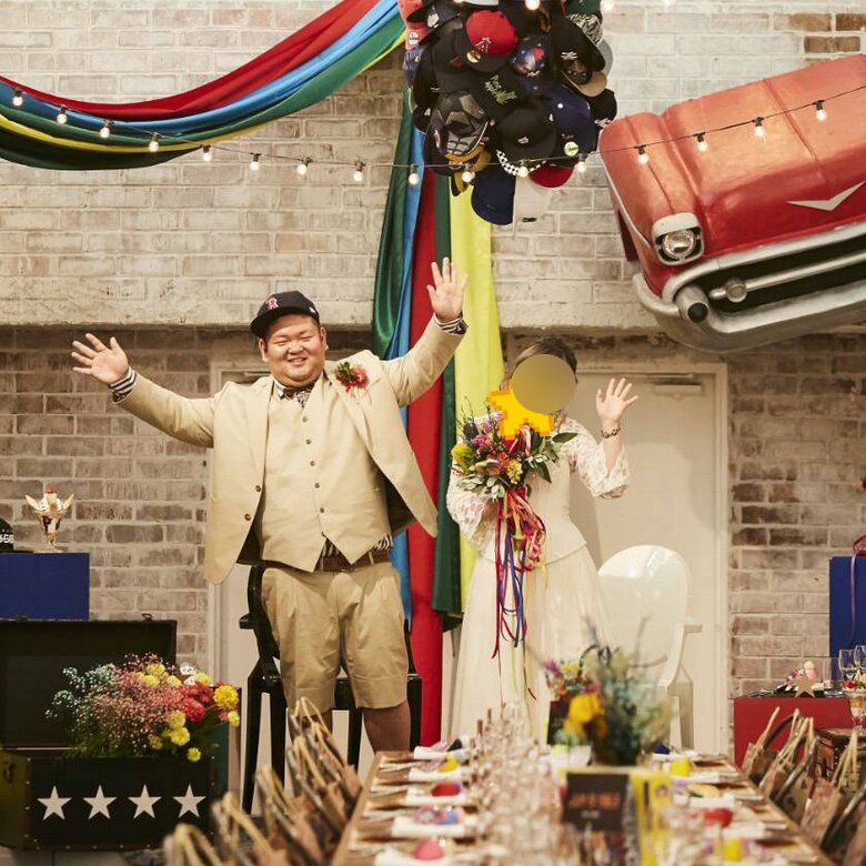 結婚パーティーにて