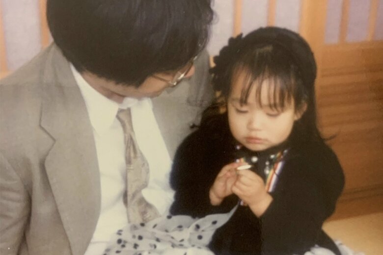 名付け親であるお父様と幼少時の金井アナ