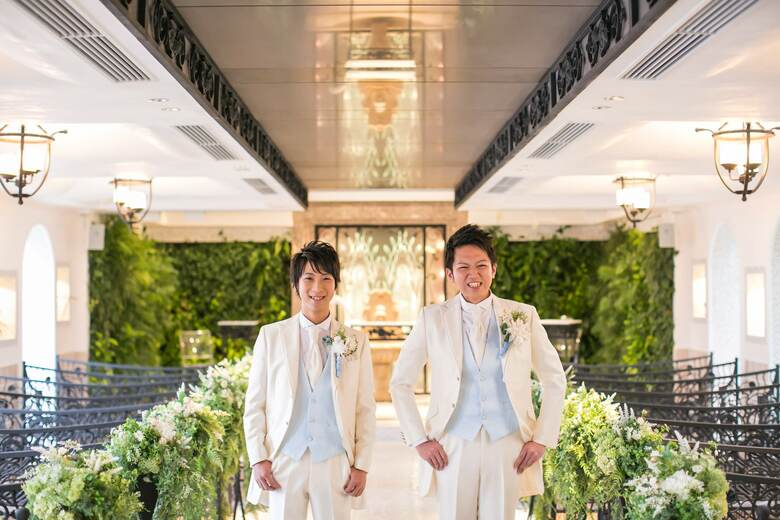 結婚式の記念写真