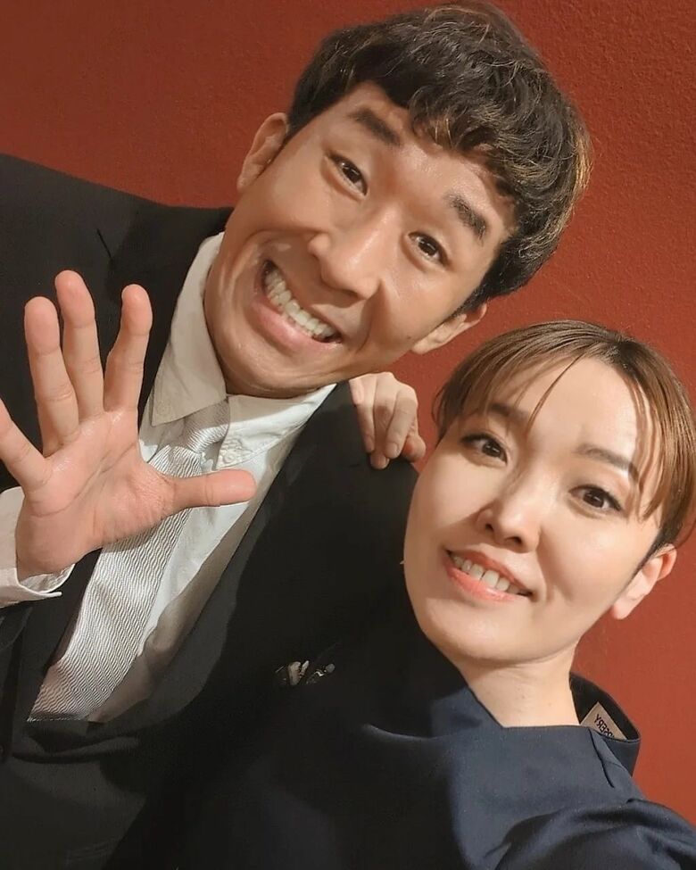 舞台ゲスト麒麟の田村さんと。芸人時代は同期の間柄