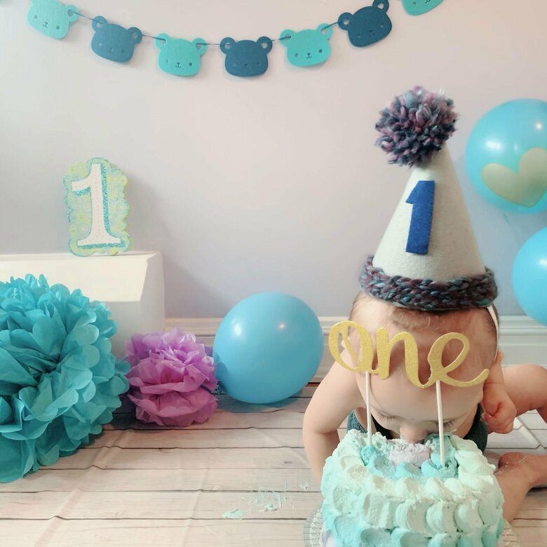 息子1歳の誕生日にて