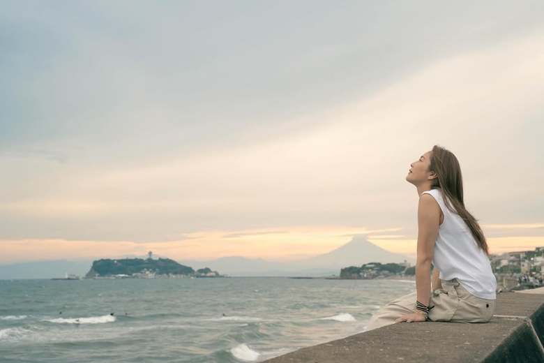 落ちこんだときは海へドライブ、がいちばんのストレス解消法だそう