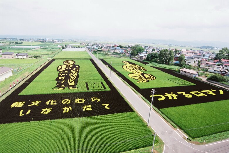 平成16年の作品「羅睺羅の柵と山神妃の柵」。遠近法を取り入れることで出来栄えは飛躍的に向上！（来場者数：約3万人）