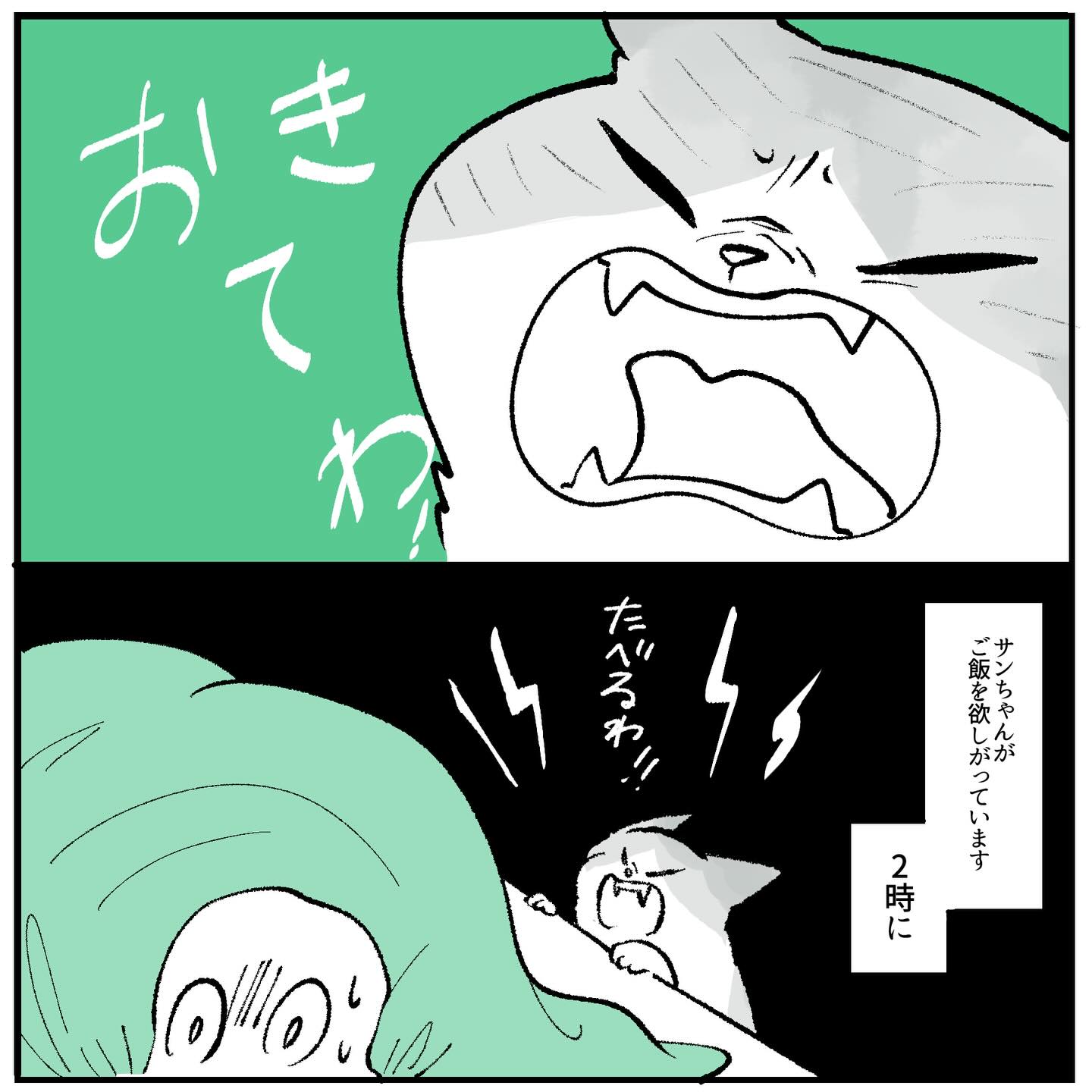 漫画】深夜2時の「あざとい交渉術」拒絶された猫の猛反撃に「参りまし