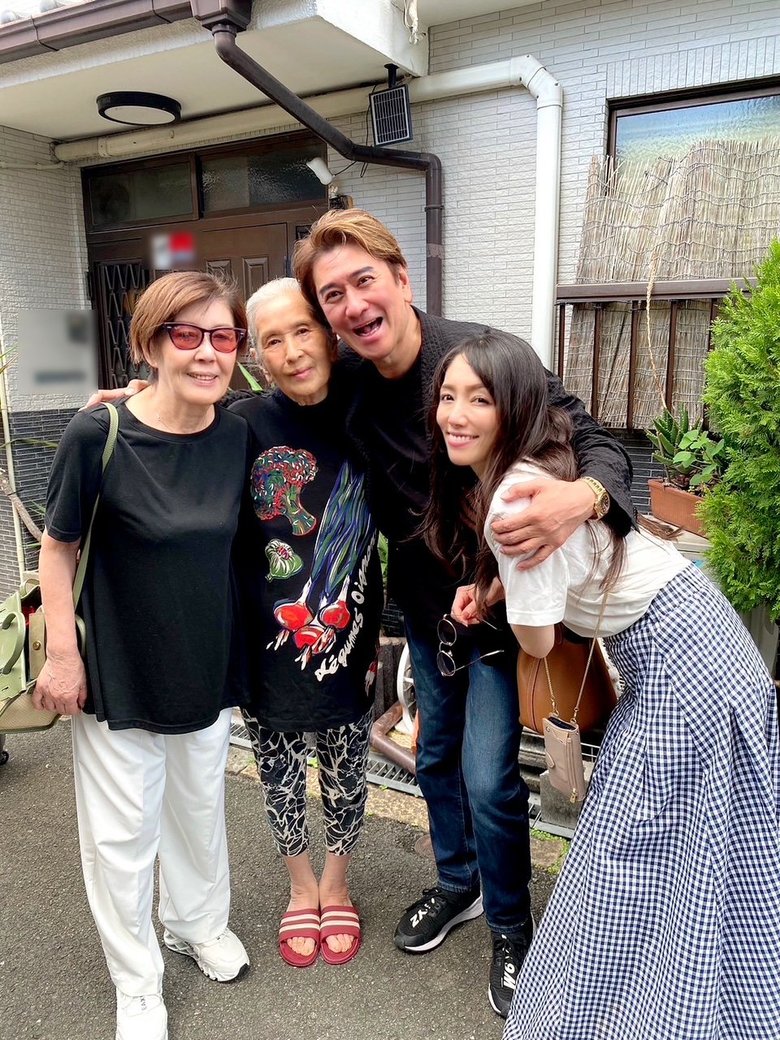 両方の親と家族写真