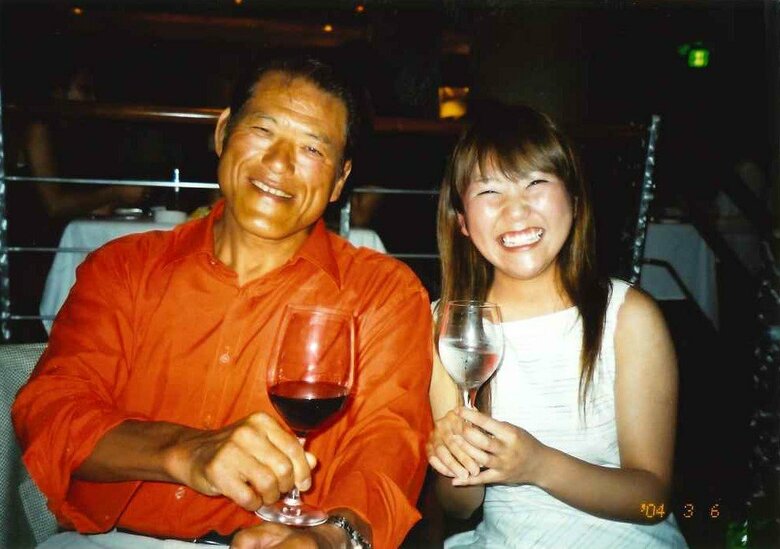 名付け親の猪木さんと