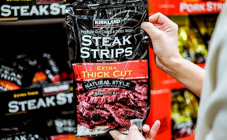 10:KIRKLAND SIGNATURE ステーキ ストリップス 300g　1388円（税込）