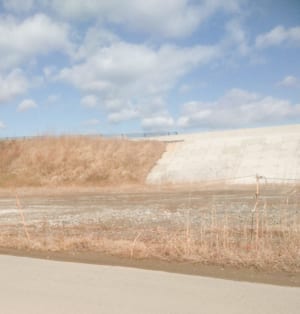 現在は堤防になっている山形さんの自宅跡
