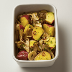 さつまいもとまいたけのぺペロンチーノサラダレシピ