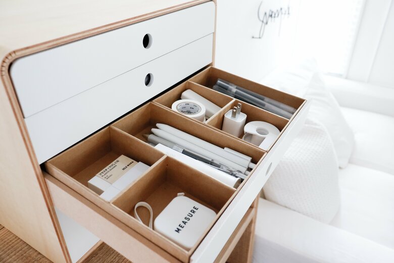 引き出しいっぱいにものを詰め込まないこと。収納量は全体の8割ほどを目指すと使いやすい