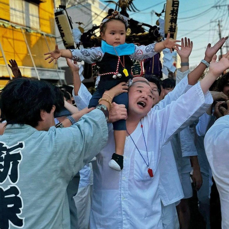 内山信二さんと長女