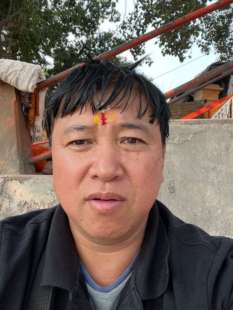 インドのヒンドゥー教の聖地にて