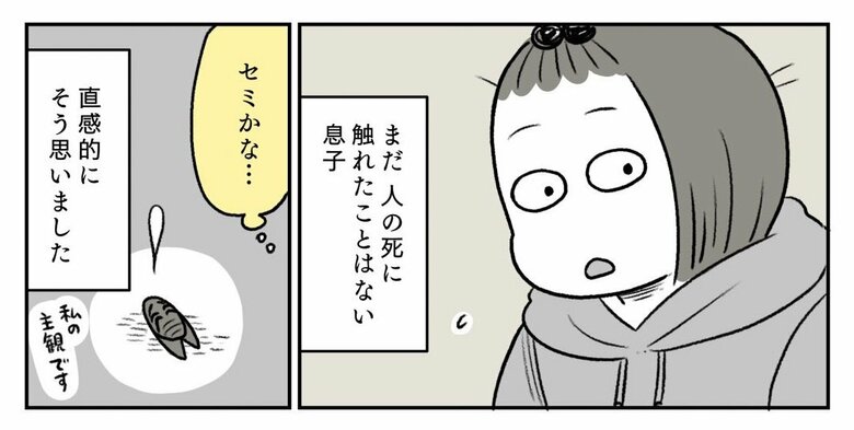 漫画「夏とむすことセミのいのちと」P8