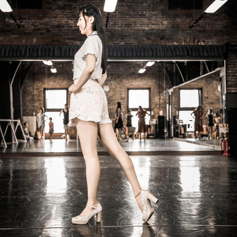 大学2年生のとき。ウォーキング練習中