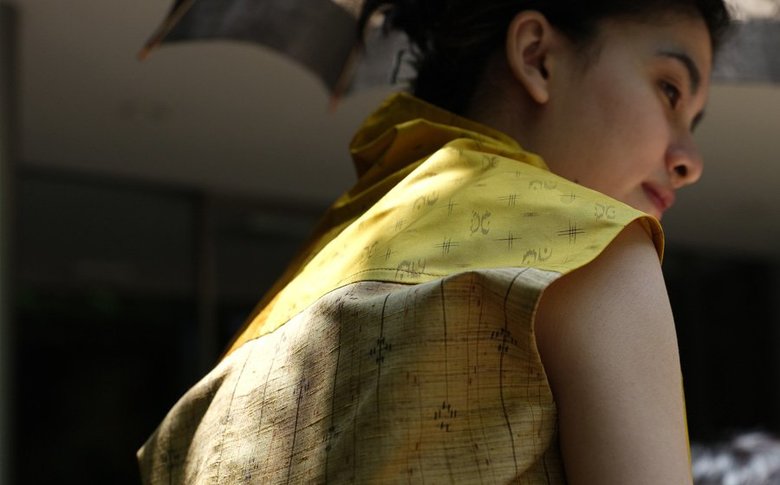 着物地で作ったトップス