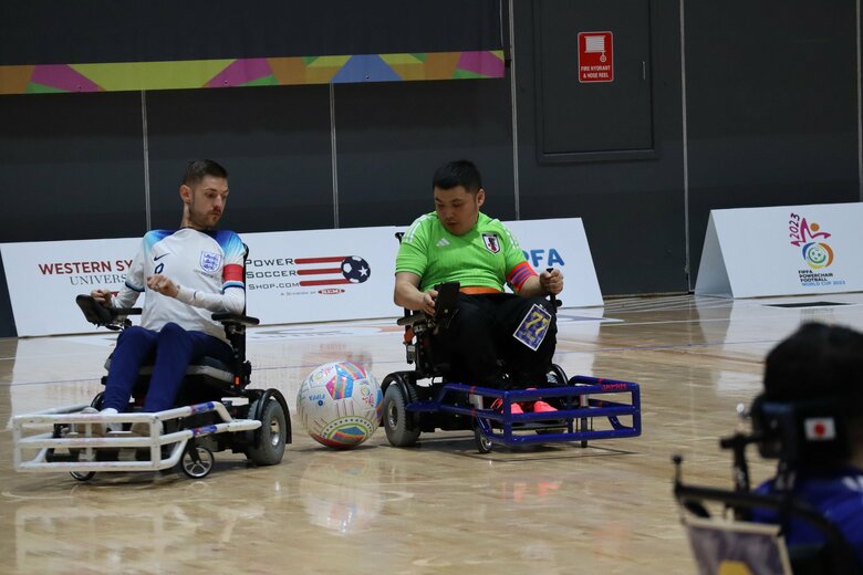 電動車椅子サッカーW杯の様子（C）JPAF