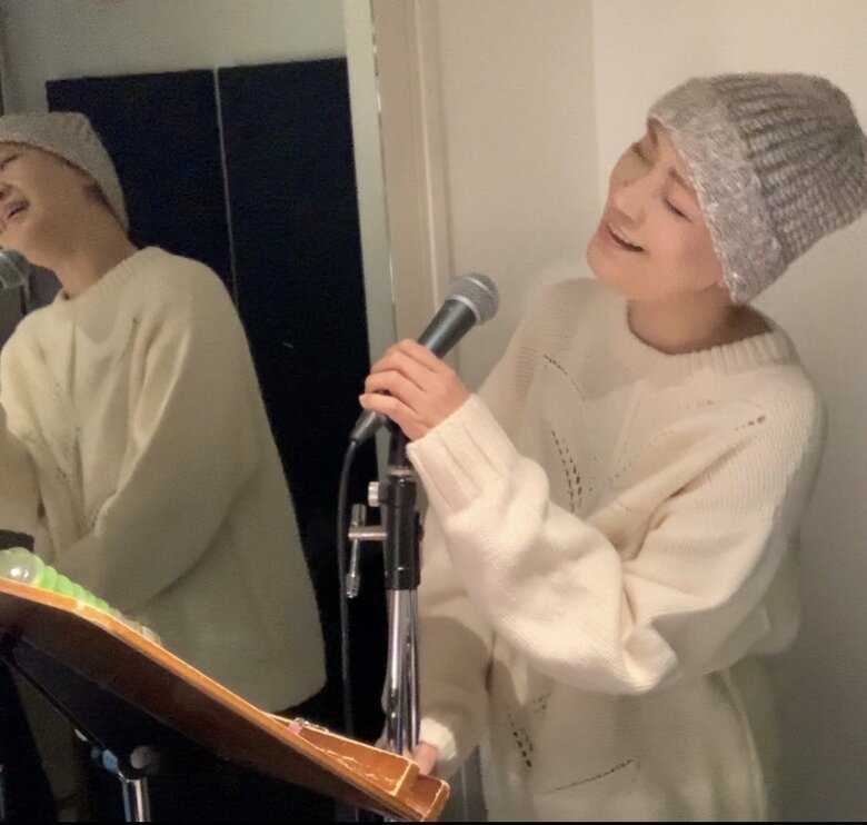 復帰に向けて自己練習に励む市川さん