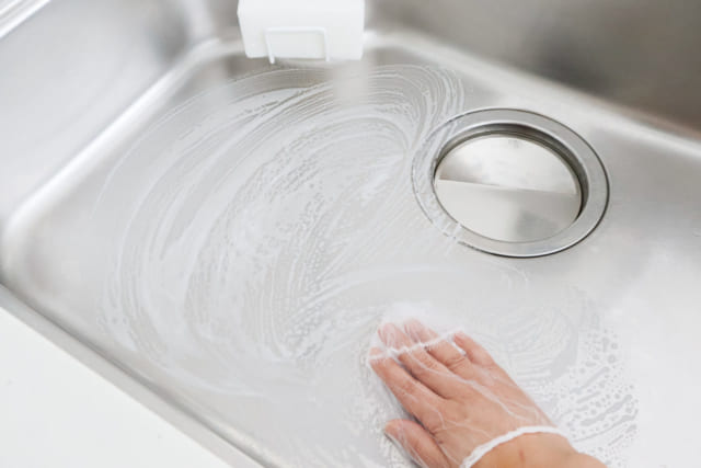 排水口ネットで掃除