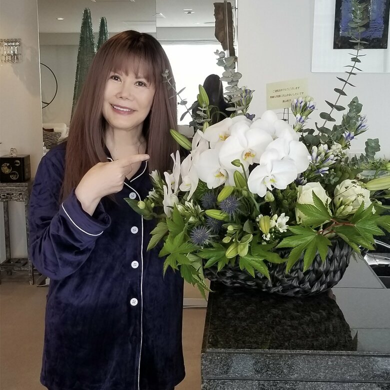 退院日に自宅にて