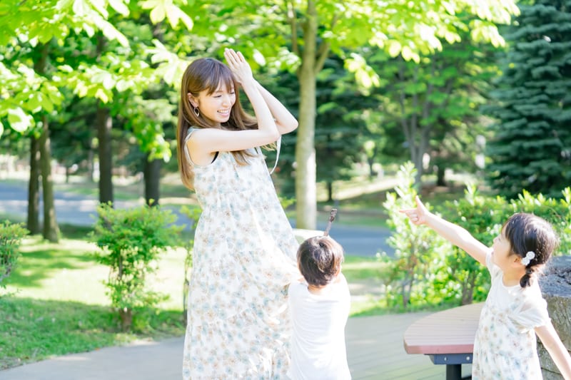 紺野あさ美さんと子どもたち