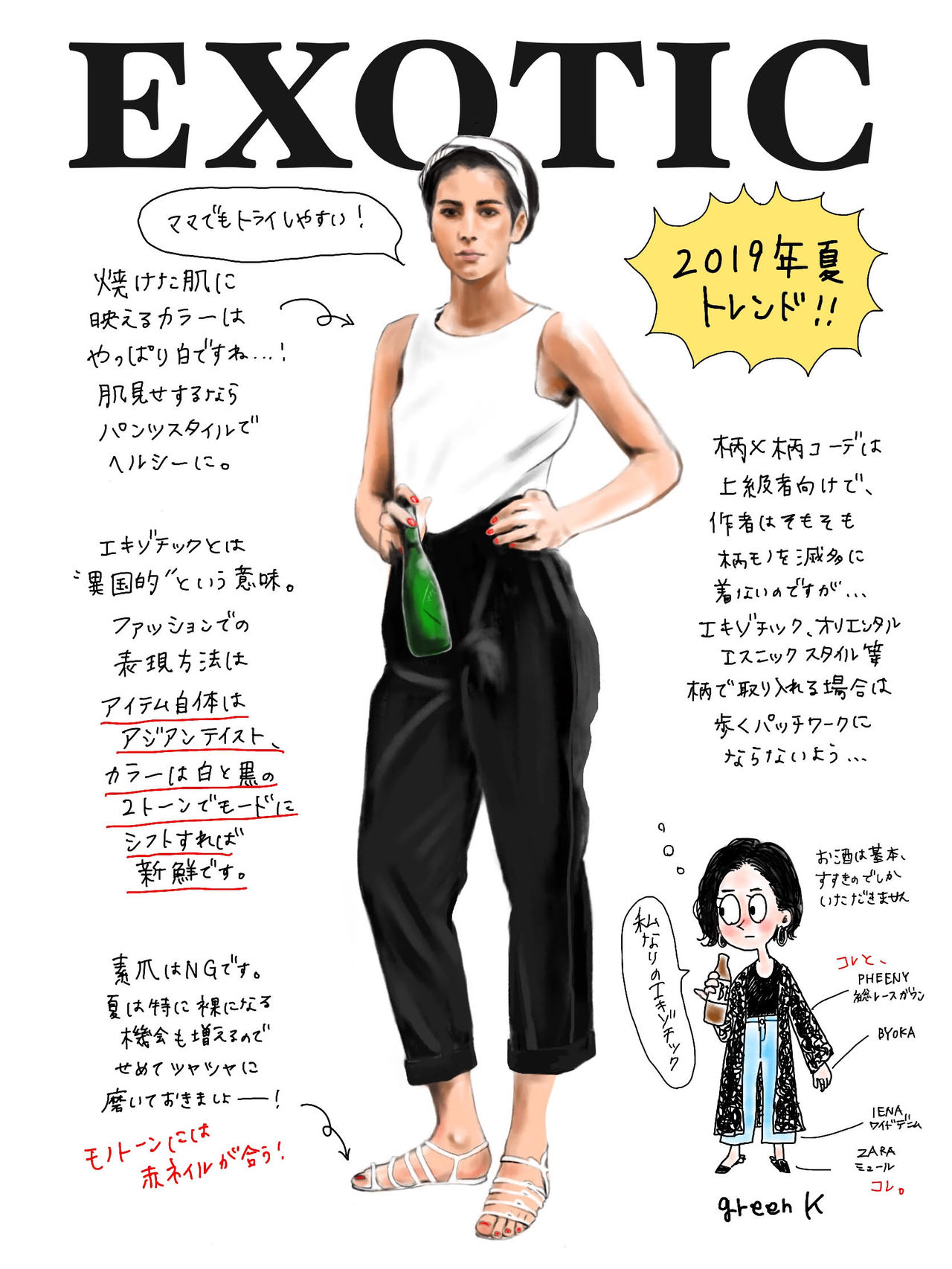 Vol 10 白 黒で作る今夏のトレンド エキゾチックコーデ Chanto Web