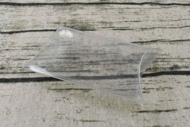 セリアのおすすめ商品「デザインシール付き CLEAR BOX」の実物画像