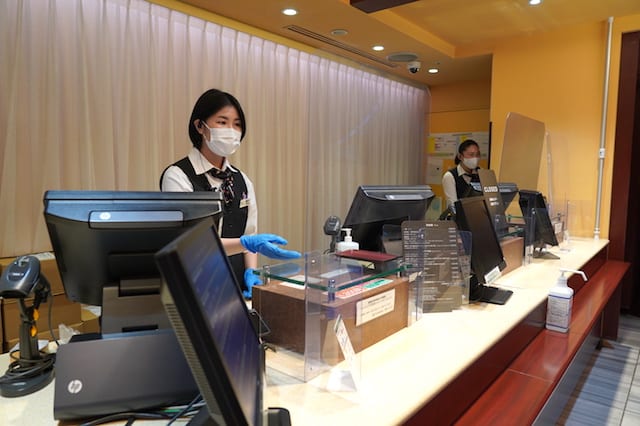 チケット売り場の感染症対策