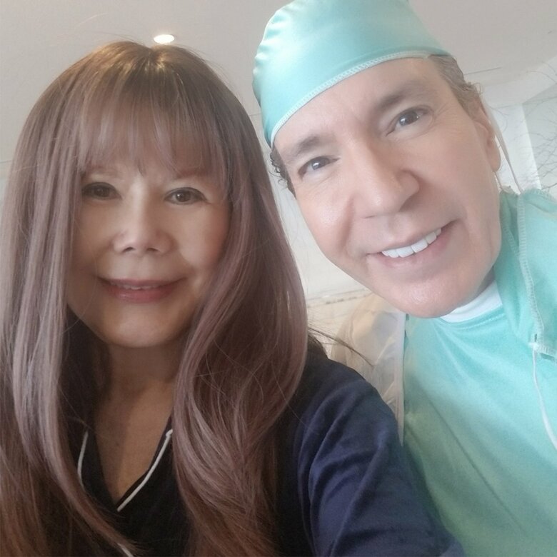 デーブさんの心遣いに京子さんも笑顔が溢れた