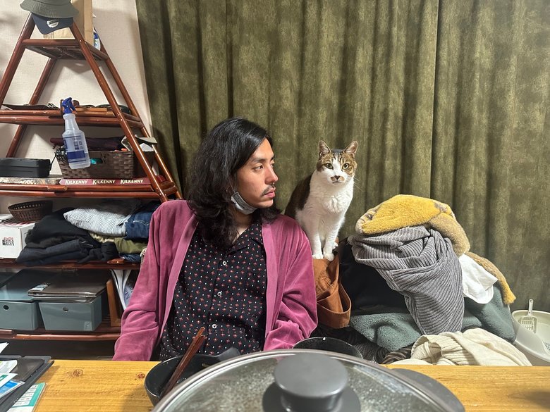 2年前に天国へ旅立った愛猫・ぶりと、ジーザスさんのツーショット