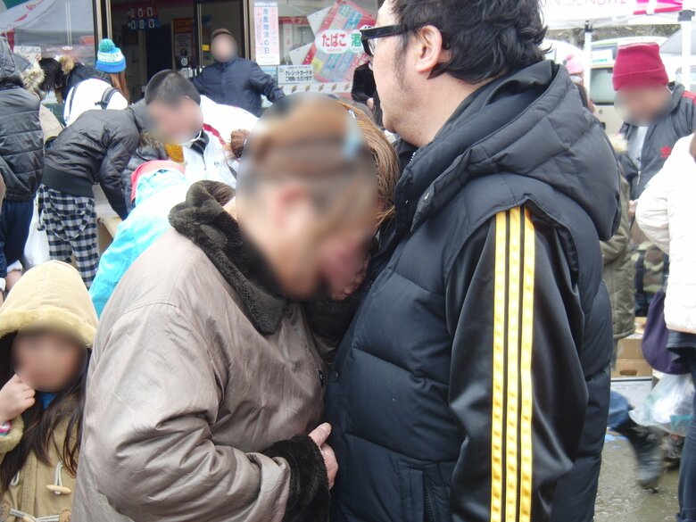 東日本大震災にて