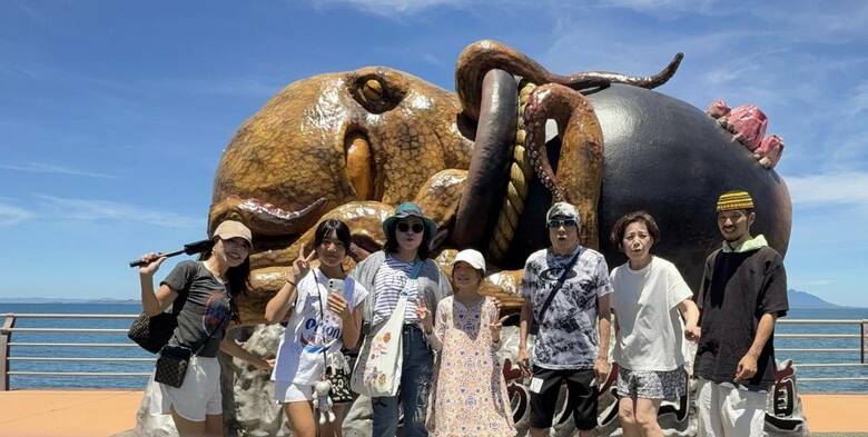 昨夏、熊本を訪れた子どもや孫、元妻も合流しみんなで天草へ