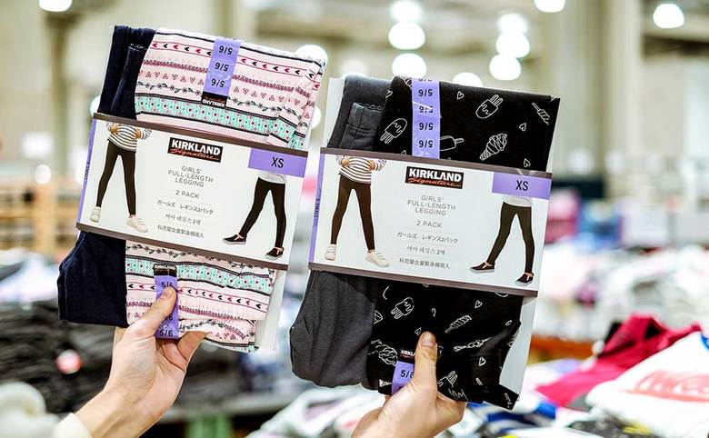 8:KIRKLAND SIGNATURE ガールズレギンス 2枚組　998円（税込）