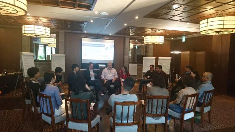 経営層も参加した社内トレーニング風景