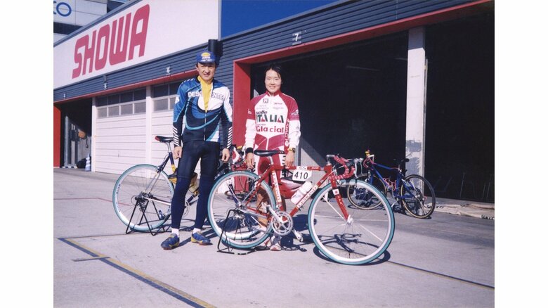自転車好きの夫と一緒にレースに参加することも