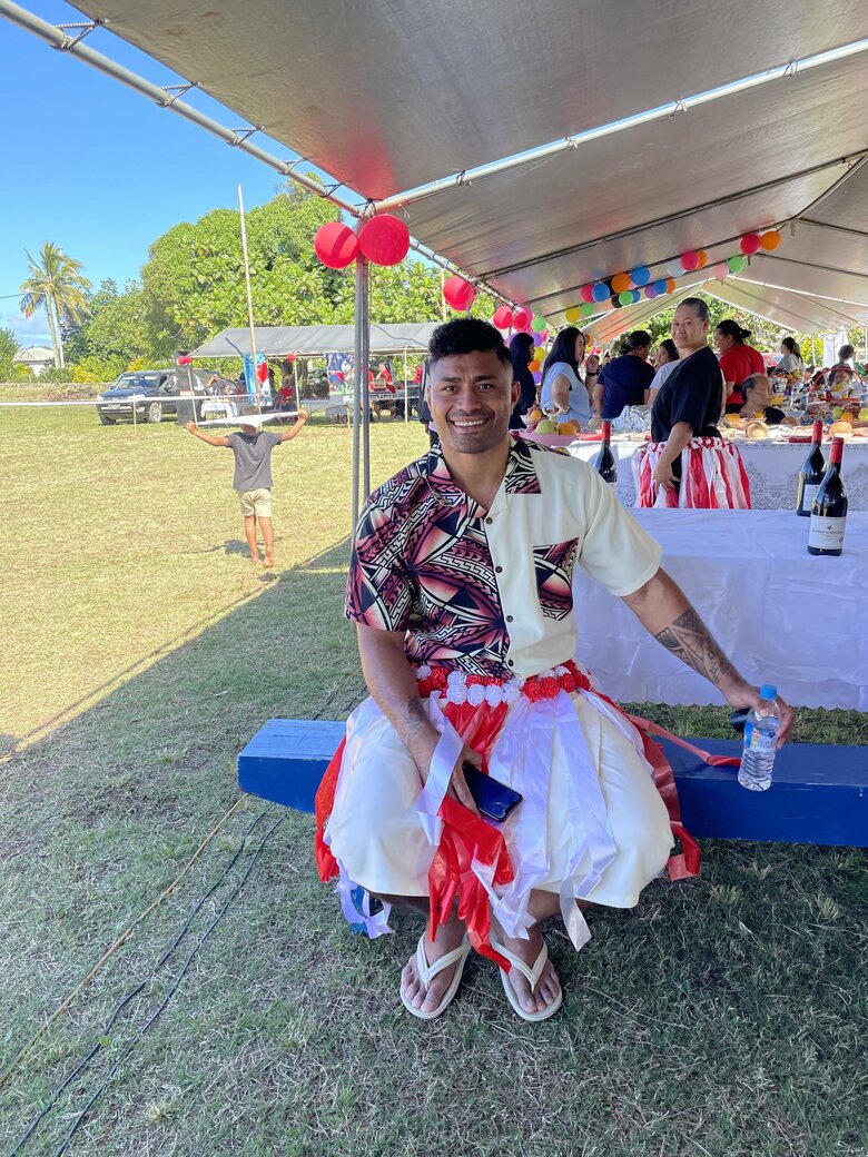 トンガの正装姿で