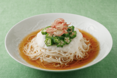 オクラと長いものぶっかけそうめんレシピ